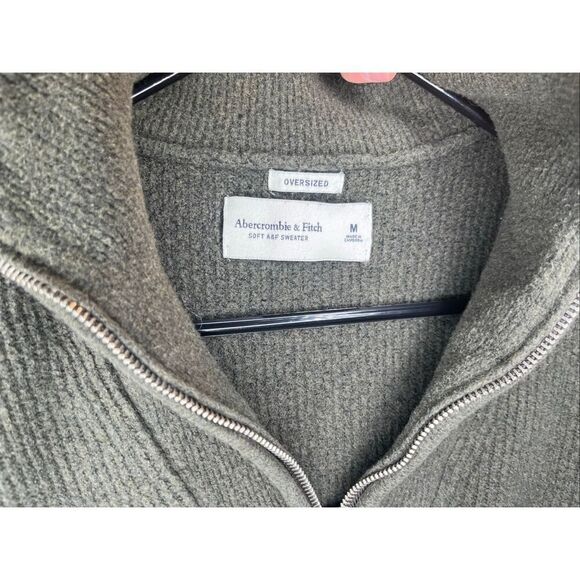 Abercrombie & Fitch | women dark green 1/4 zip pullover - Picture 2 of 10